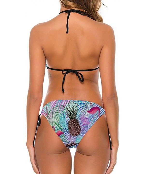 Women's Fashion Elegant Inspired Swimsuit Bikini Set Beach Holiday - Tropical Colorful Banana Leaf Pineapple Zebra Flamingo -...