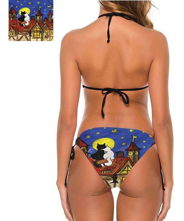 One Piece Swimsuit Cat- Steampunk Cat Vintage Portrait Sexy- and Classy - Multi 07-two-piece Swimsuit - CQ19E7HGIHD $43.17-Bo...