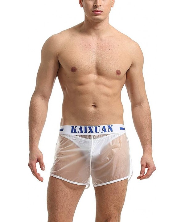 Mens Sexy Swim Briefs Square Leg Swimsuit Swimwear with Pad - Blue-2 - CP199RZWTYR $20.45-Tankinis