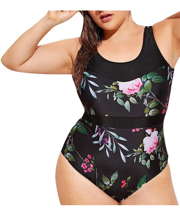 Swimwear for Womens- Summer Plus Size Push-up One-Piece Swim Dress Beachwear Tankini Bikini - 7915black - C718SXD6RS6 $15.05-...