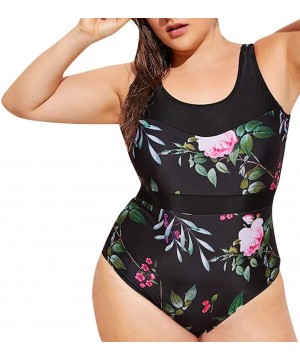 Swimwear for Womens- Summer Plus Size Push-up One-Piece Swim Dress Beachwear Tankini Bikini - 7915black - C718SXD6RS6 $15.05-...