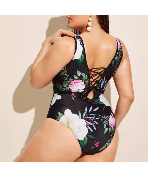 Swimwear for Womens- Summer Plus Size Push-up One-Piece Swim Dress Beachwear Tankini Bikini - 7915black - C718SXD6RS6 $15.05-...