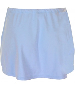 Point Conception Cover Up Mini Skirt with Cargo Pocket Micro Solid - Sky Blue - CW12C4TQAFT $23.12-Cover-Ups