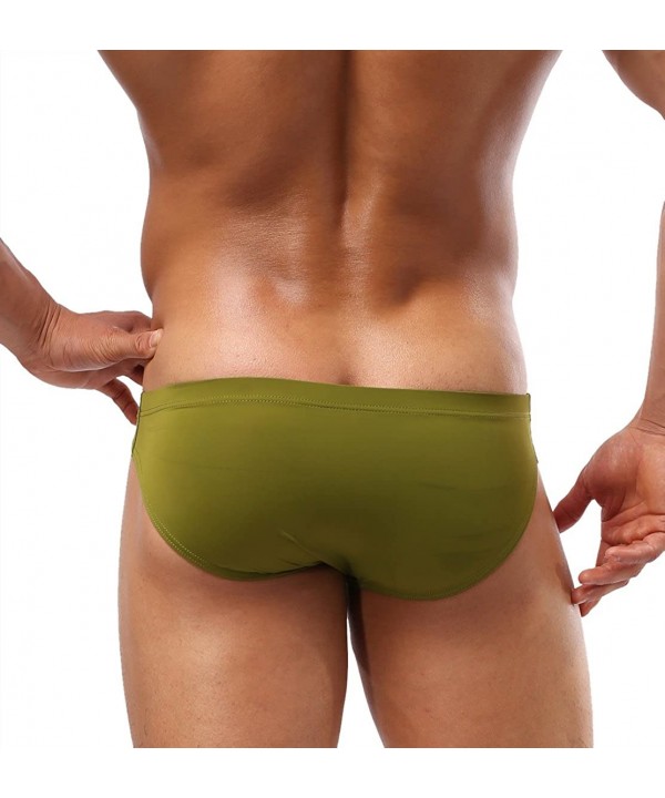 Fashion Sports Underwear Low Waist Stretchy Bikinis Soft Microfiber Briefs 1129 - Green - CZ18IMU2929 $8.54-Briefs