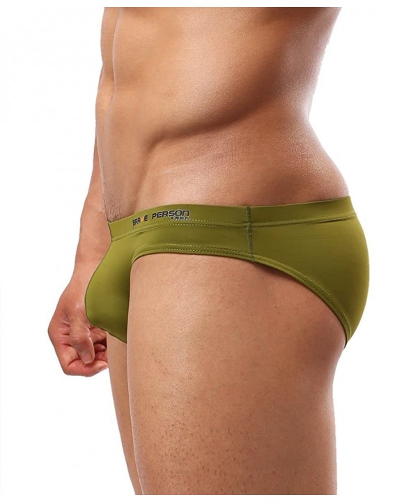 Fashion Sports Underwear Low Waist Stretchy Bikinis Soft Microfiber Briefs 1129 - Green - CZ18IMU2929 $8.54-Briefs