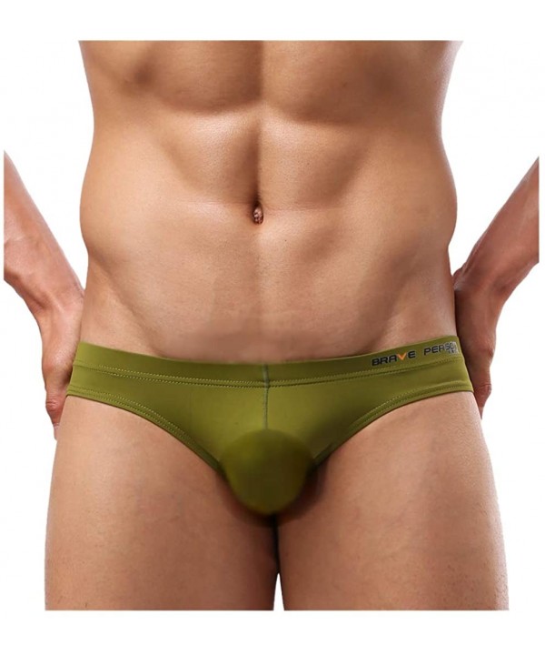 Fashion Sports Underwear Low Waist Stretchy Bikinis Soft Microfiber Briefs 1129 - Green - CZ18IMU2929 $8.54-Briefs