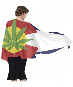 Women Fashion Shawl Wrap Summer Vacation Beach Towels Swimsuit Cover Up - Colorado Flag Marijuana Weed - C2190HHQI29 $25.34-C...