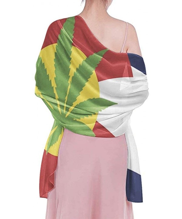 Women Fashion Shawl Wrap Summer Vacation Beach Towels Swimsuit Cover Up - Colorado Flag Marijuana Weed - C2190HHQI29 $25.34-C...