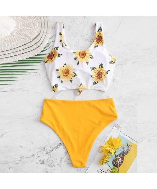 Women Bikini Set Sexy Bandage Teeny Thong Triangle Set Lace Swimsuit Beach Swimwear Bathing Suit - A-yellow - C5199L5Y0GC $16...