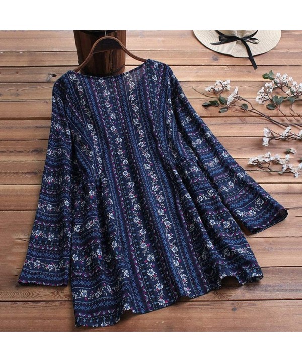 Shirts For Women Button Tunic Tops T Shirt Blouse - Y05-navy - CU195848YY8 $15.60-One-Pieces