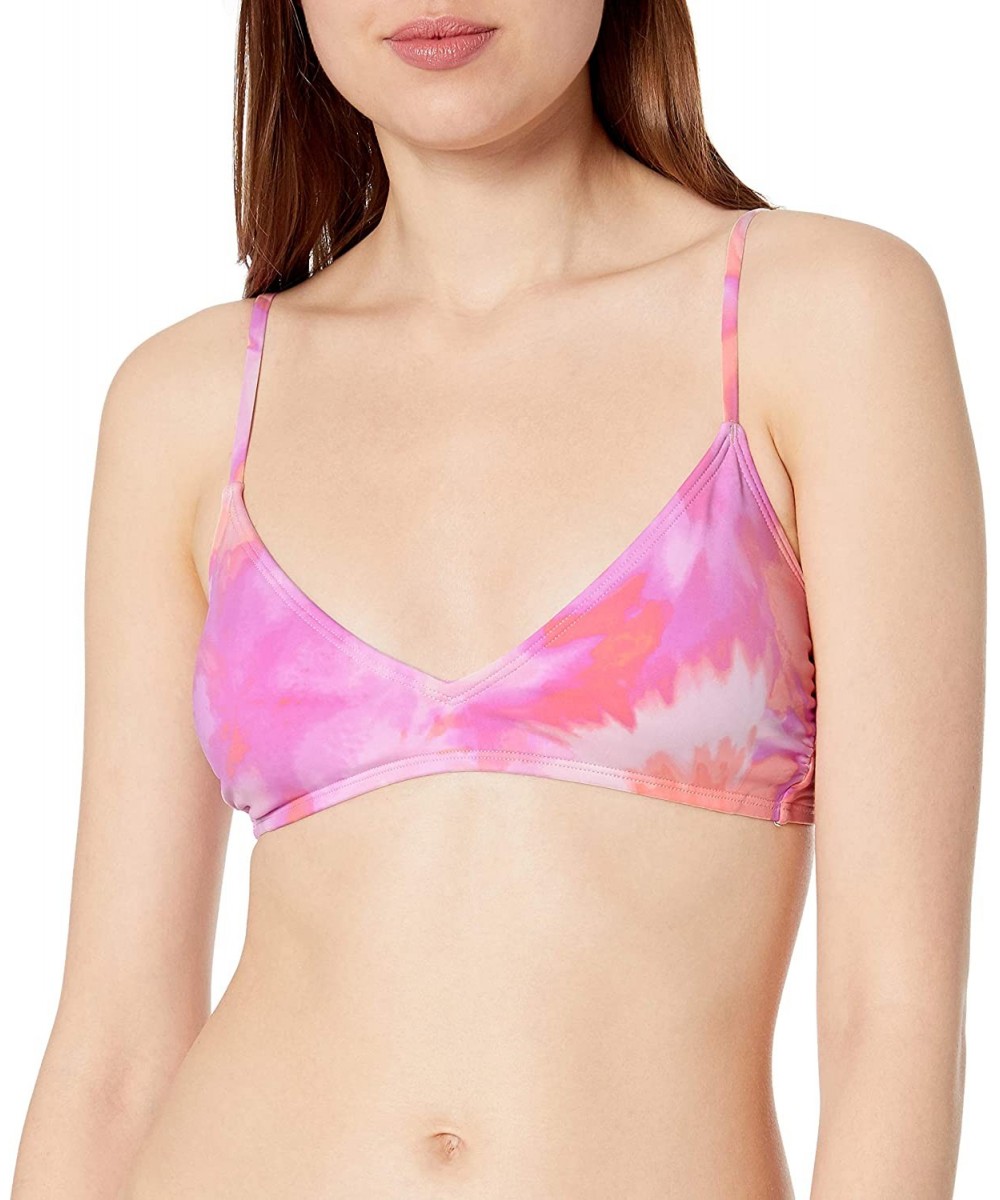 Women's Bralette Bikini Swimsuit Top - Pink//High Tie Dye - CO18Y390944 $20.70-Tops