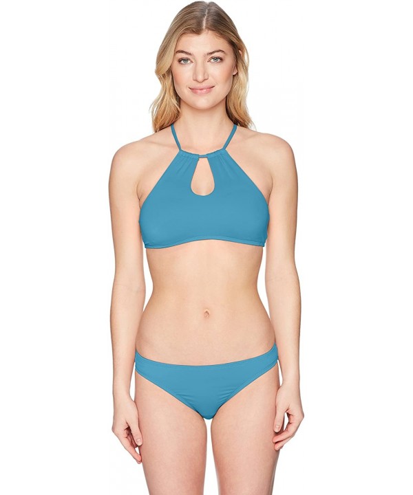 Women's Americana Moderate Coverage Bikini Bottom Swimsuit - Bay Blue - C118723LWIG $39.79-Tankinis