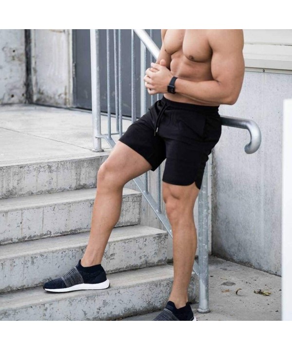 Men's Mesh Lining Swim Trunks Cargo Beachwear Quick Dry Swimsuit Loose Elastic Waist Boardshorts Sweatpants - Black - C5195LR...