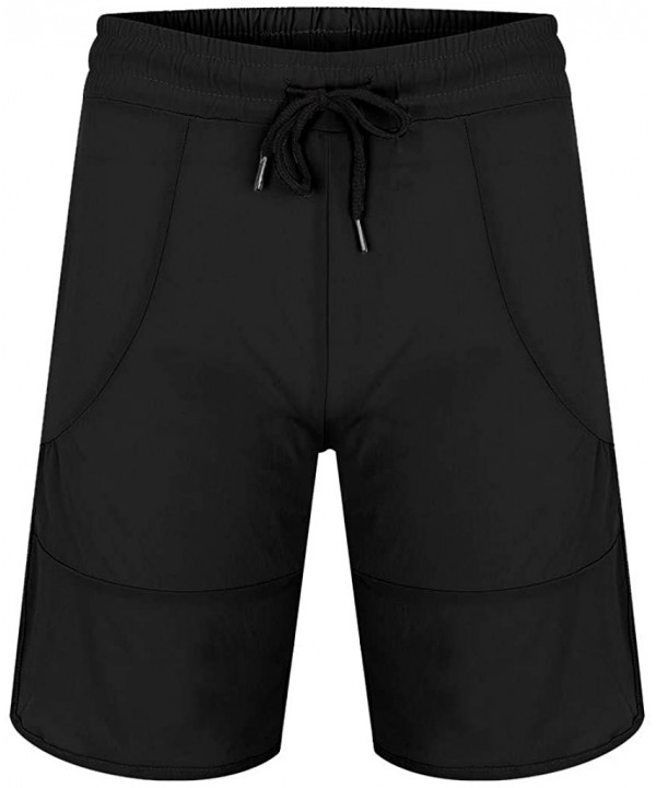 Men's Mesh Lining Swim Trunks Cargo Beachwear Quick Dry Swimsuit Loose Elastic Waist Boardshorts Sweatpants - Black - C5195LR...