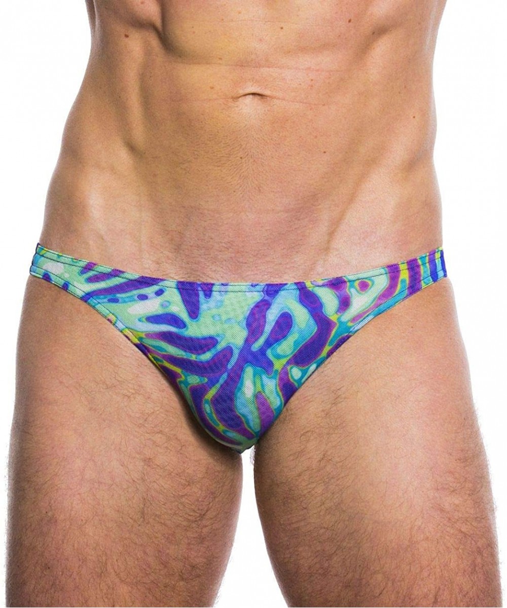 Coral Tan Through Swim Micro Brief Swimwear - CU19538RZCI $19.60-Bottoms