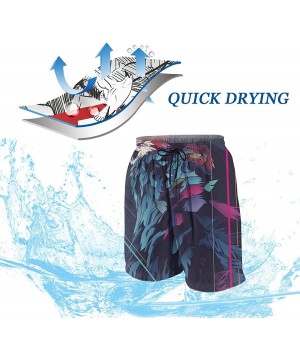 Men's Beach Shorts Floral Colorful Dandelions Print Swim Trunks - Style05 - C418G56U36H $25.84-Board Shorts