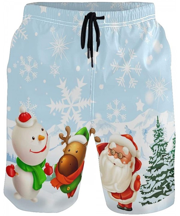 Men's Quick Dry Swim Trunks with Pockets Beach Board Shorts Bathing Suits - Santa Claus - C6195W3X3UA $22.21-Board Shorts