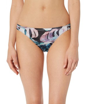 Women's Strappy Side Low-Rise Hipster Bikini Bottom - Multi//Seaside Leaves - CA18OEHEAUQ $16.31-Tankinis