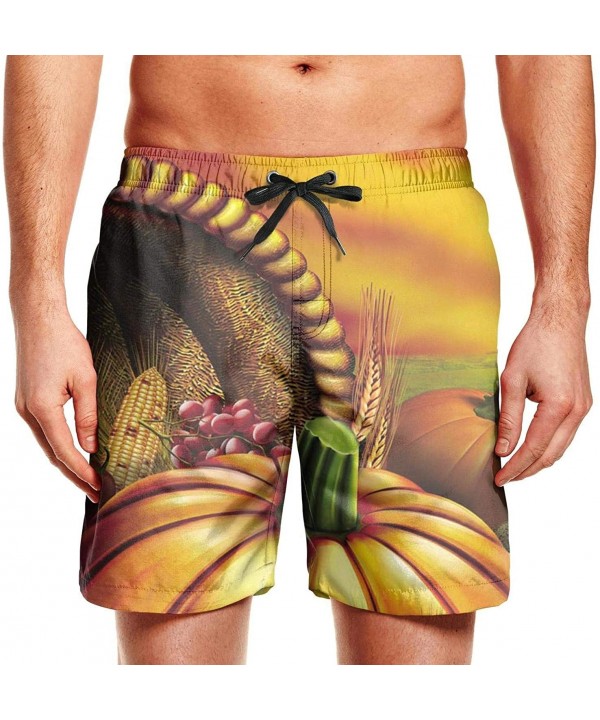 Men's Sportwear Quick Dry Board Shorts Happy World Teeth Day Swim Trunks - Harvest Thanksgiving Holiday - CJ18QYCRL0N $24.45-...