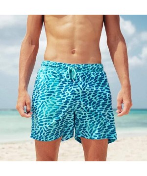 Mens Swim Trunks Shorts Temperature-Sensitive Color-Changing Beach Pants - B Blue - CH1906ID9SE $24.87-Trunks