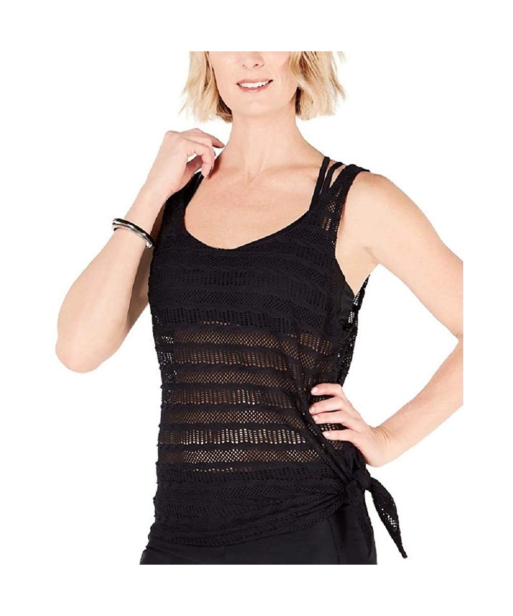 Mix & Mesh Crochet Tankini Top - CE195A656T2 $29.66-Tops