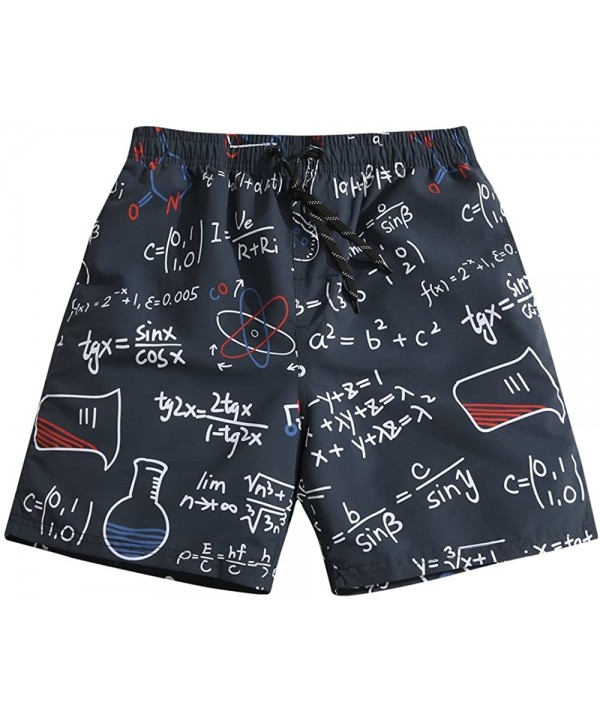 Men's Swim Trunks No Mesh Lining Board Shorts for Surf- Sand and Fun - Geek Formula - CR1888I360W $19.39-Board Shorts