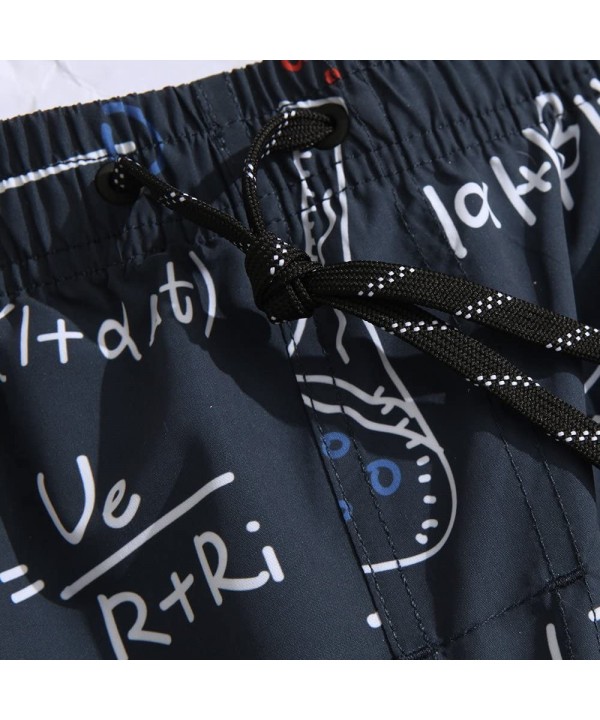 Men's Swim Trunks No Mesh Lining Board Shorts for Surf- Sand and Fun - Geek Formula - CR1888I360W $19.39-Board Shorts