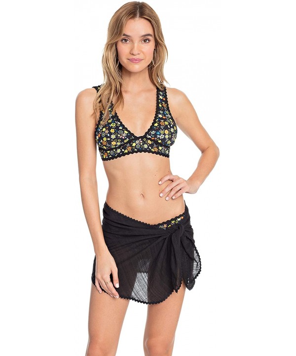 Michelle Black Side TIE Pareo - CY18N7MUI7E $36.78-Cover-Ups