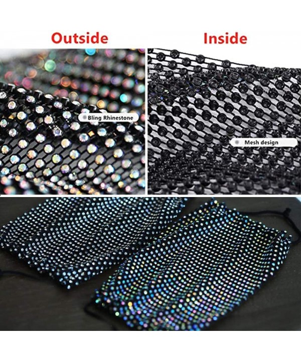 Sparkly Rhinestone Mesh Crystal Mesh Masquerade Ball Party Halloween Nightclub Adjustable for Women and Girls【US in Stock】 - ...