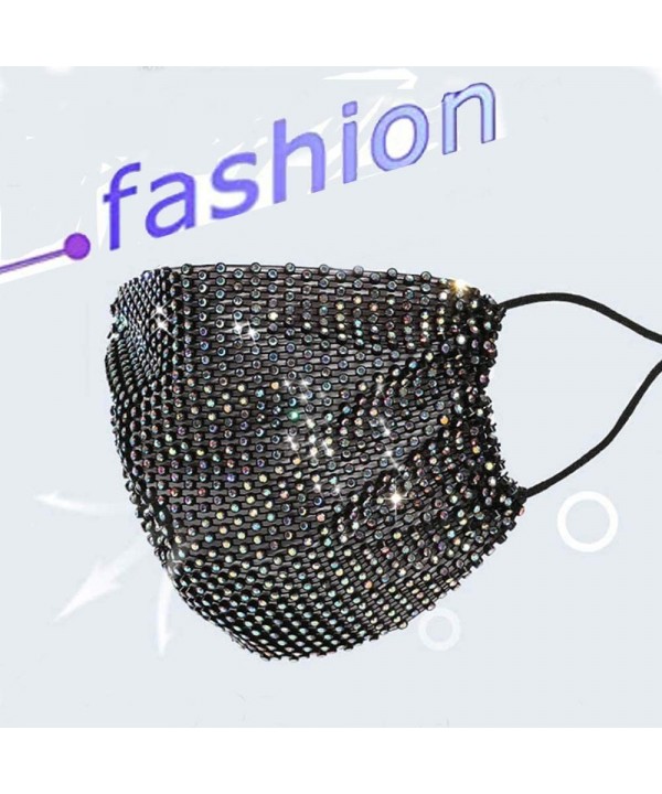 Sparkly Rhinestone Mesh Crystal Mesh Masquerade Ball Party Halloween Nightclub Adjustable for Women and Girls【US in Stock】 - ...