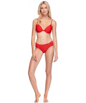 Women's Smoothies Nuevo Contempo Solid Full Coverage Bikini Bottom Swimsuit - Smoothies True Red - CC18Z090LWE $36.27-Bottoms