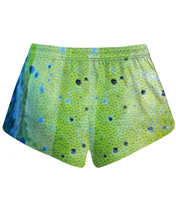 Women's Print Drawstring Elastic Waist Casual Quick Dry Beach Shorts Swim Trunks - Peacock Feather - CG18UZ59EL9 $20.19-Bottoms