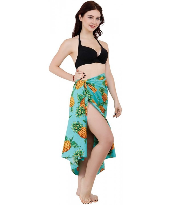 Sarong Wraps for Women Mens Christmas Santa Claus Party Swimsuit Plus Size Pareo Holiday Beach - Teal Turquoise - C618OACXU00...