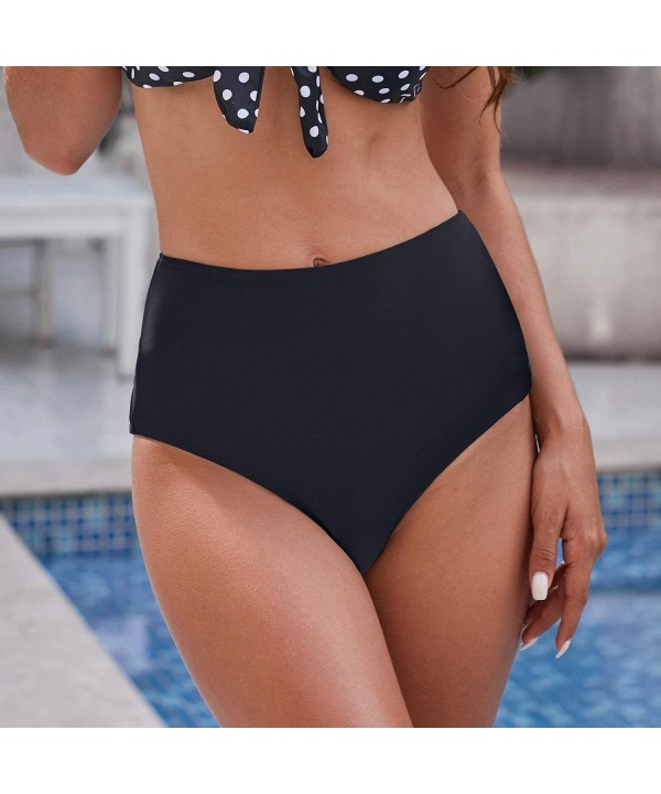 Women Swim Shorts Boyshorts Bathing Suit Tankini Bottoms Stretch High Waist Sports Boards Shorts Z Black(triangle) - C61948T0...