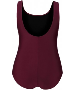 Women's Plus Size Slimming Sporty Swimsuit 659377 - Purple (Berry Red 72603080) - CB18Z3UOU56 $50.19-One-Pieces