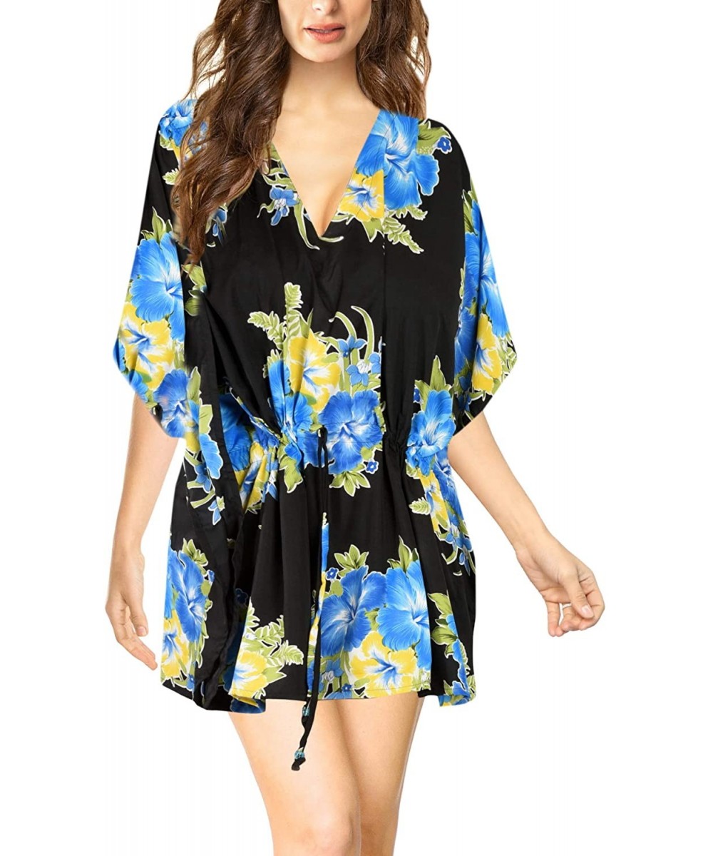 Women's Summer Swimsuit Bikini Beach Swimwear Cover Up Drawstring A - Blue_k997 - CO12F9HP8PR $15.30-Cover-Ups