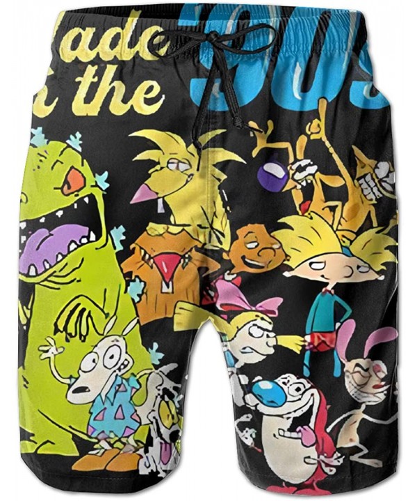 Nickelodeon Graphic Funny Men's Comfortable Beach Shorts Swimming Surfing Shorts - CI19DA8MSQ2 $37.73-Board Shorts