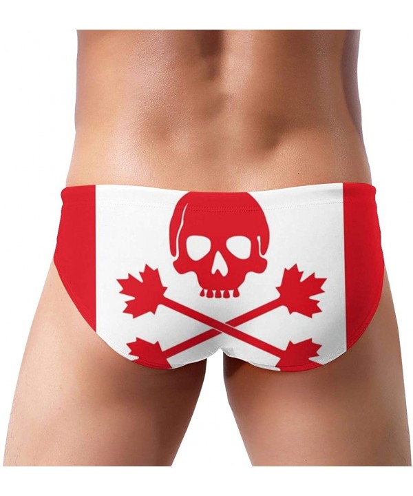 Chicago Flag Skulls Men Briefs Bikini Swimwear Sexy Low Rise Swimsuit with Drawstring - Canadian Flag Modified - CN19925WI2R ...