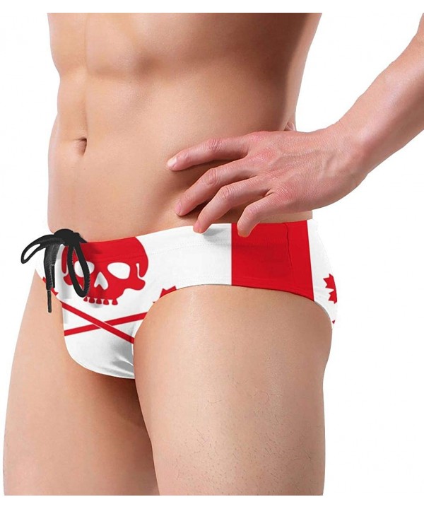 Chicago Flag Skulls Men Briefs Bikini Swimwear Sexy Low Rise Swimsuit with Drawstring - Canadian Flag Modified - CN19925WI2R ...