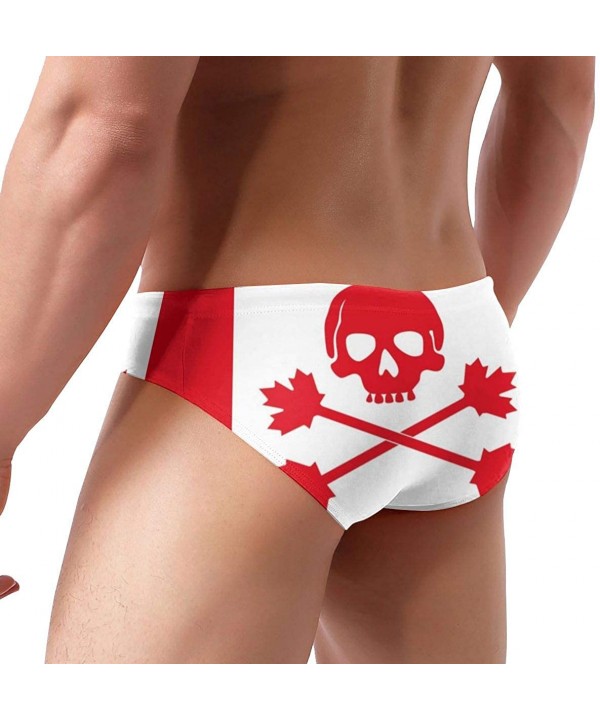 Chicago Flag Skulls Men Briefs Bikini Swimwear Sexy Low Rise Swimsuit with Drawstring - Canadian Flag Modified - CN19925WI2R ...