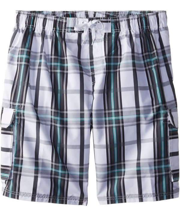 Men's Apollo Swim Trunks (Regular & Extended Sizes) - Andy White - CI11T0YC9W1 $21.58-Trunks