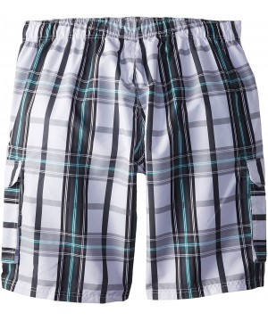 Men's Apollo Swim Trunks (Regular & Extended Sizes) - Andy White - CI11T0YC9W1 $21.58-Trunks