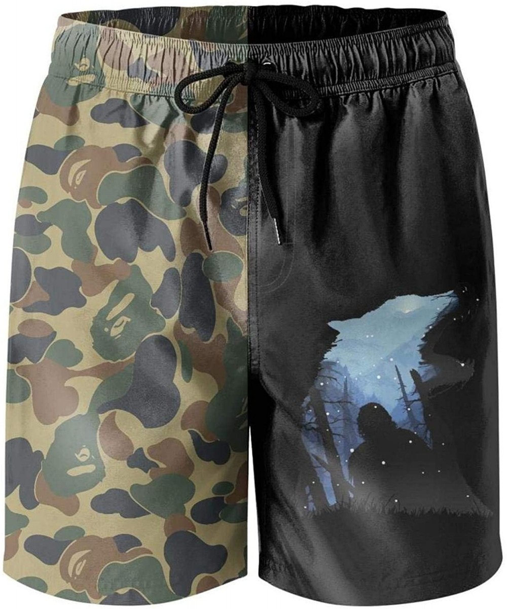 Men Boardshort Game-of-Thrones-Nathalie-Emmanue- Solid Beach Shorts Swim - White-184 - C819C4TM9YU $18.89-Board Shorts