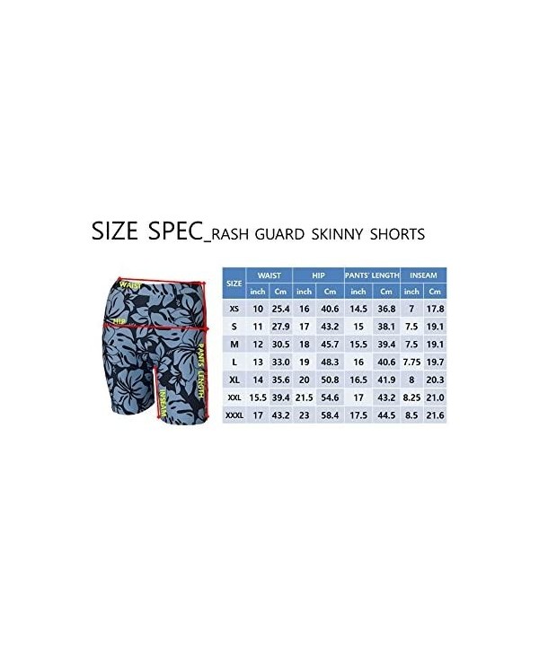 Women Plus Size UPF 50+ Skinny Shorts Swim Pants Rash Guard - Navy With Velvet Navy - CM18849WHMD $23.97-Board Shorts