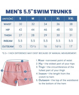 Mens 5" Short Swim Trunks with Mesh Lining Quick Dry Bathing Suits Swimming Shorts Swimsuit - Flag Navy - C01972QZRE4 $22.49-...