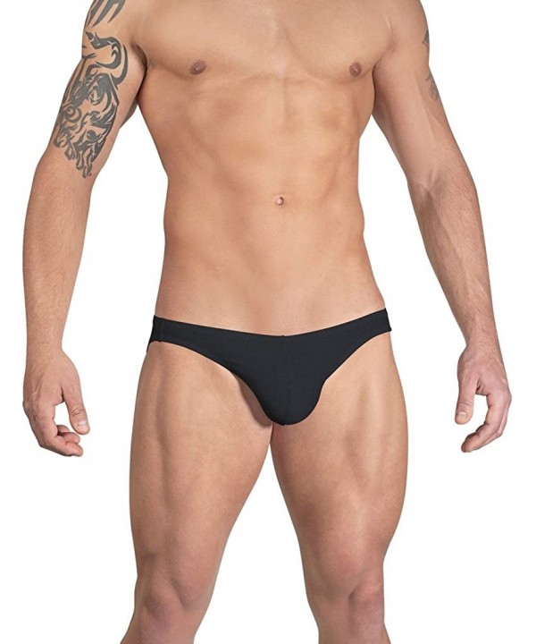 Men's Swim Bikini - Black - CW1239CQRSV $50.93-Briefs