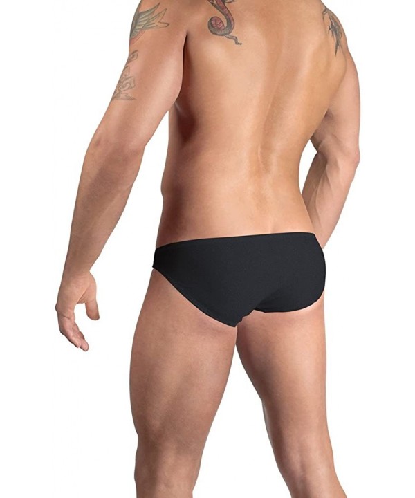 Men's Swim Bikini - Black - CW1239CQRSV $50.93-Briefs