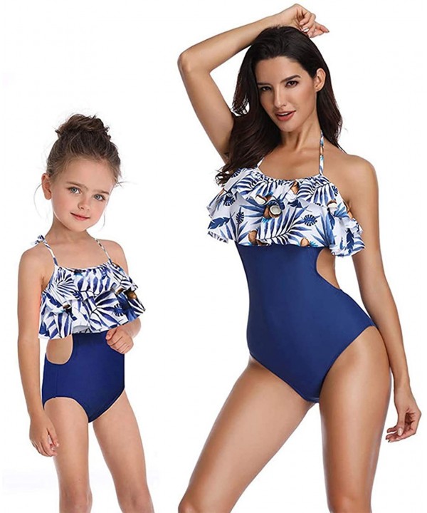 Girls Swimsuits for Women High Waisted Bathing Suit Family Matching Swimsuit Mommy and Daughter Swimwear Bikini Sets - One-pi...