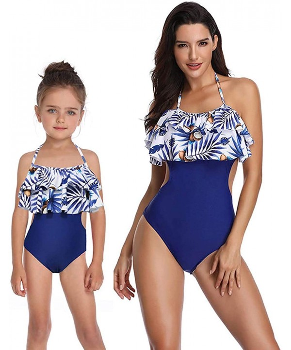 Girls Swimsuits for Women High Waisted Bathing Suit Family Matching Swimsuit Mommy and Daughter Swimwear Bikini Sets - One-pi...