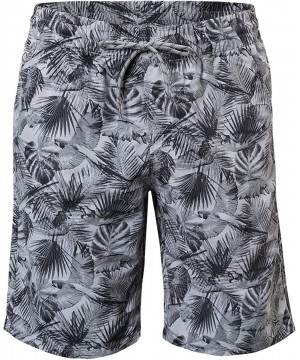 UPF 50+ Mens Classic Trunks - Charcoal Tropics - CJ18QDQ8YA7 $41.70-Board Shorts